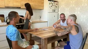 lost his young wife at cards stretched her tight pussy right on the kitchen table 1733432741